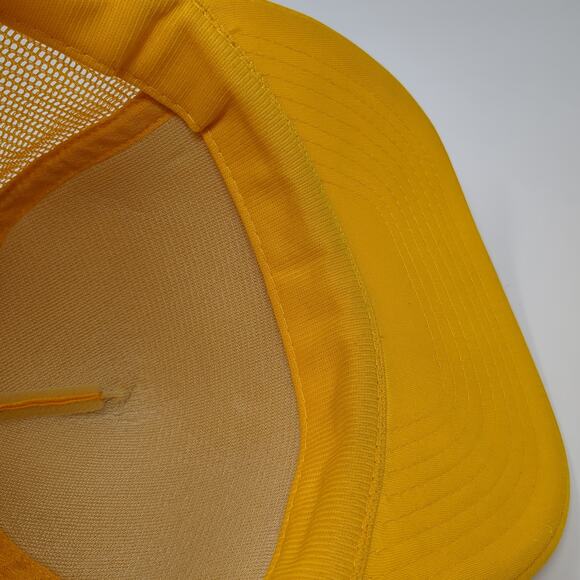 Sister Lakes Snapback Trucker Hat Yellow One Size Adjustable Mesh Back Winner - Picture 8 of 9